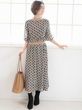 「幾何学模様」｜PREFERIR_webさん（レディース・160cm）の冬コーディネート