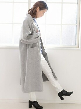 「ロングカーディガン」｜「アイテム（その他アウター）」を使った、PREFERIR_webさん（レディース・160cm）の秋コーディネート
