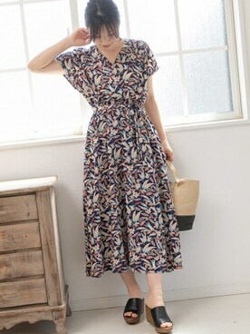 「カシュクールワンピース」｜PREFERIR_webさん（レディース・160cm）の春コーディネート