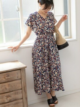 「カシュクールワンピース」｜PREFERIR_webさん（レディース・160cm）の春コーディネート