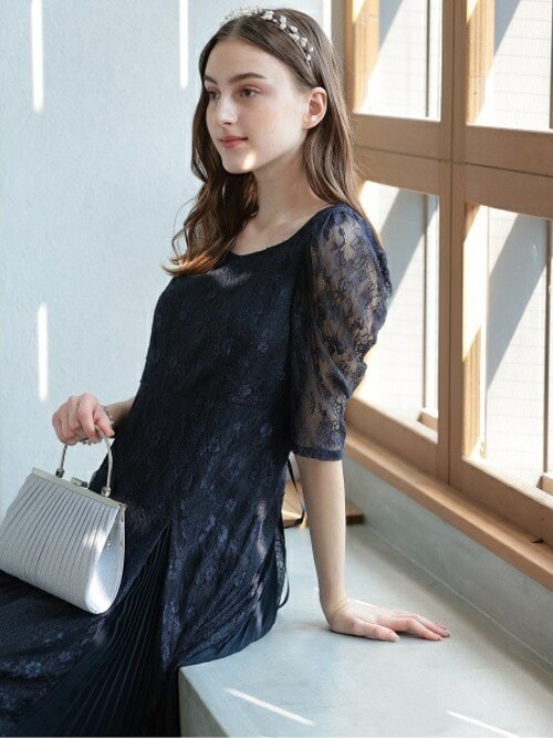 ★3点専用です★ヘッドドレス・フォーマル・オシャレ★割引あり★ ボックスプリーツセットアップミニドレス/ツイード/フロント