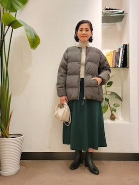 「リブタートルネック」｜emiinamiiさん（レディース・164cm）の冬コーディネート