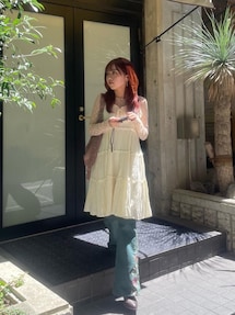 motina:jojun ティアードフレアミニワンピース TINA：JOJUN ワンピース ティアード フレアミニワンピース