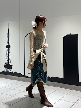 デニム リボントートバッグ TINA：JOJUNを使った人気