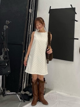 「2025AW」｜「アイテム（ブーツ）」を使った、kasaki03さん（レディース・153cm）の夏コーディネート