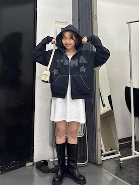 「2025AW」｜「アイテム（ブーツ）」を使った、kasaki03さん（レディース・153cm）の秋コーディネート