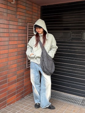 「アイテム（ハンチング/ベレー帽）」を使った、kasaki03さん（レディース・153cm）の冬コーディネート