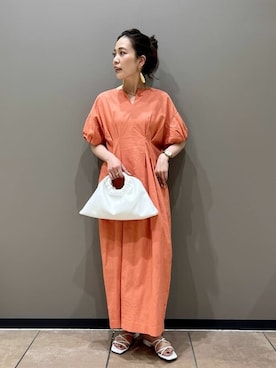 「Simplicite（サンプリシテ）のアイテム（バッグ）」を使った、Mayuさん（レディース・157cm）の夏コーディネート