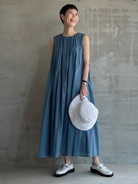 「HELIOPOLE（エリオポール）のアイテム（ワンピース/ドレス）」を使った、heliopoleofficialさん（レディース・160cm）の夏コーディネート