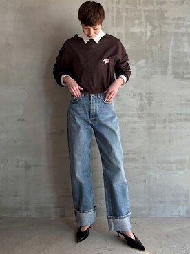 「HELIOPOLE（エリオポール）のアイテム」を使った、heliopoleofficialさん（レディース・160cm）の冬コーディネート