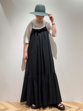 「HELIOPOLE（エリオポール）のアイテム（ワンピース/ドレス）」を使った、heliopoleofficialさん（レディース・159cm）の夏コーディネート