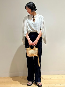 「HELIOPOLE（エリオポール）のアイテム」を使った、heliopoleofficialさん（レディース・167cm）の夏コーディネート