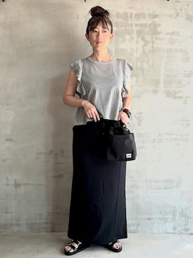 「HELIOPOLE（エリオポール）のアイテム」を使った、heliopoleofficialさん（レディース・155cm）の夏コーディネート