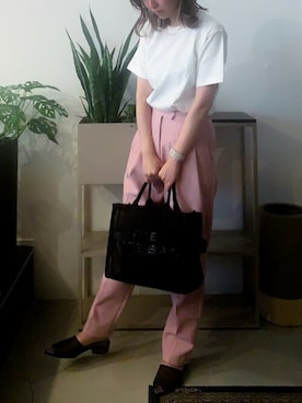 「Marc by Marc Jacobs（マークバイマークジェイコブス）のアイテム（バッグ）」を使った、panさん（レディース・162cm）の夏コーディネート