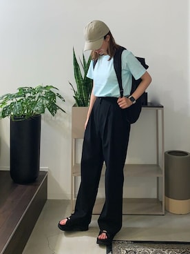 「CROSS & STITCH（クロスステッチ）のアイテム」を使った、panさん（レディース・162cm）の秋コーディネート