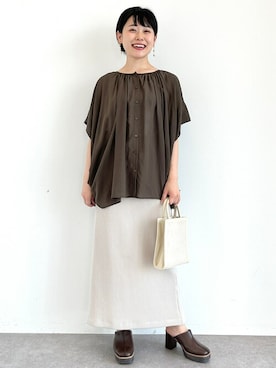 「koe（コエ）のアイテム」を使った、はなこさん（レディース・154cm）の春コーディネート