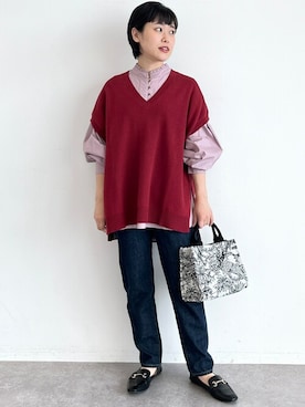 「koe（コエ）のアイテム」を使った、はなこさん（レディース・155cm）の秋コーディネート