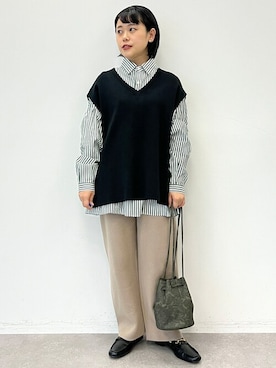 「koe（コエ）のアイテム」を使った、はなこさん（レディース・155cm）の秋コーディネート