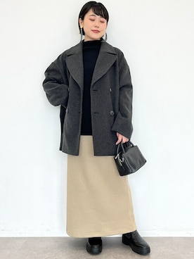 「Pコート」｜はなこさん（レディース・155cm）の秋コーディネート