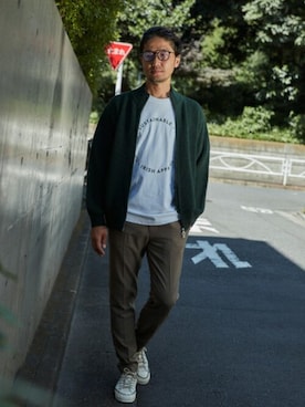 村上 賢一さん（メンズ・179cm）の秋コーディネート