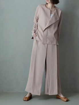 「アイテム（シャツ/ブラウス、ピンク系）」を使った、MARECHAL TERREさん（レディース・164cm）の夏コーディネート