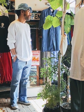 「--（--）のアイテム（パンツ）」を使った、ataco garageさん（メンズ・173cm）の春コーディネート
