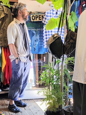 「ワークパンツ」｜ataco garageさん（メンズ・173cm）の夏コーディネート