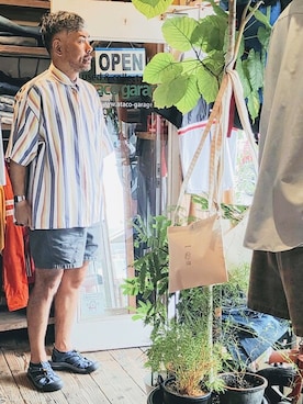 「--（--）のアイテム」を使った、ataco garageさん（メンズ・173cm）の夏コーディネート