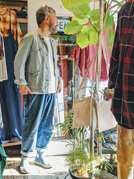 「--（--）のアイテム（カバーオール）」を使った、ataco garageさん（メンズ・173cm）の秋コーディネート