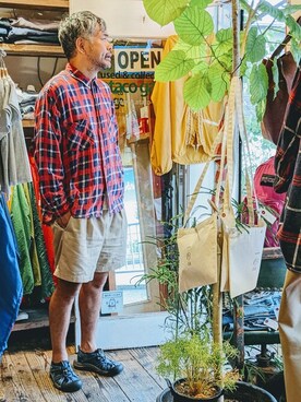 「--（--）のアイテム（シャツ/ブラウス）」を使った、ataco garageさん（メンズ・173cm）の秋コーディネート