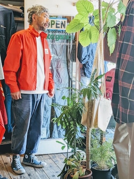 「--（--）のアイテム（ブルゾン）」を使った、ataco garageさん（メンズ・173cm）の秋コーディネート