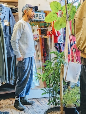 「--（--）のアイテム（スウェット）」を使った、ataco garageさん（メンズ・173cm）の秋コーディネート