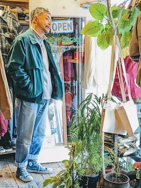 「PENDLETON（ペンドルトン）のアイテム（ブルゾン）」を使った、ataco garageさん（メンズ・173cm）の冬コーディネート
