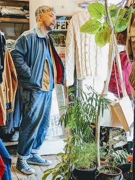 「--（--）のアイテム（ブルゾン）」を使った、ataco garageさん（メンズ・173cm）の冬コーディネート