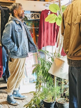 「Wrangler（ラングラー）のアイテム（ジャケット/アウター）」を使った、ataco garageさん（メンズ・173cm）の冬コーディネート