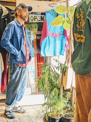 の「60s 70s フランス ジップアップ ワーク ジャケット カバーオール