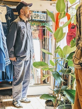 「ワークパンツ」｜ataco garageさん（メンズ・173cm）の春コーディネート