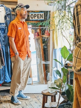 「RED KAP（レッドキャップ）のアイテム」を使った、ataco garageさん（メンズ・173cm）の夏コーディネート