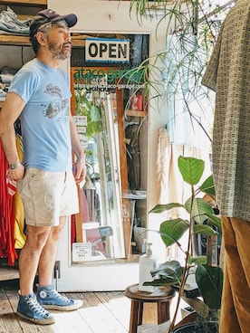 「SCREEN STARS（スクリーンスターズ）のアイテム」を使った、ataco garageさん（メンズ・173cm）の夏コーディネート