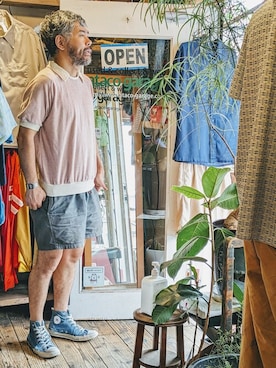 「ARROW（アロー）のアイテム」を使った、ataco garageさん（メンズ・173cm）の夏コーディネート