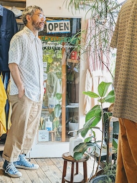 「J.C.PENNEY（ジェーシーペニー）のアイテム」を使った、ataco garageさん（メンズ・173cm）の夏コーディネート