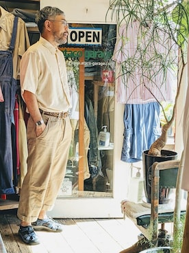 「ARROW（アロー）のアイテム」を使った、ataco garageさん（メンズ・173cm）の夏コーディネート