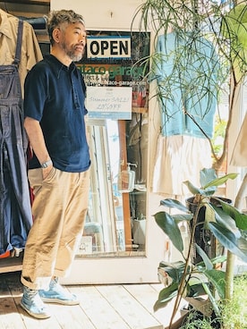 「--（--）のアイテム」を使った、ataco garageさん（メンズ・173cm）の夏コーディネート