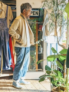「--（--）のアイテム（ブルゾン）」を使った、ataco garageさん（メンズ・173cm）の秋コーディネート