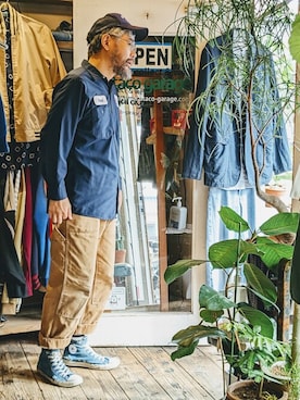 「--（--）のアイテム（シャツ/ブラウス）」を使った、ataco garageさん（メンズ・173cm）の秋コーディネート