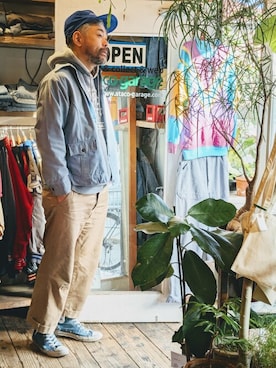 「--（--）のアイテム（ブルゾン）」を使った、ataco garageさん（メンズ・173cm）の冬コーディネート