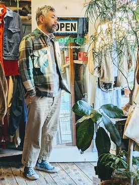 「--（--）のアイテム（その他アウター）」を使った、ataco garageさん（メンズ・173cm）の冬コーディネート