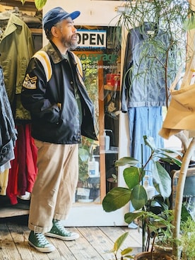 「--（--）のアイテム（ジャケット/アウター）」を使った、ataco garageさん（メンズ・173cm）の冬コーディネート