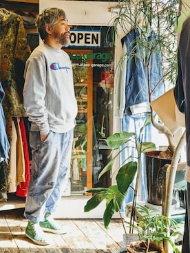 「チャンピオン」｜ataco garageさん（メンズ・173cm）の春コーディネート