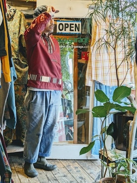 「--（--）のアイテム（ジャケット/アウター）」を使った、ataco garageさん（メンズ・173cm）の春コーディネート